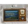 Image 1 : Whitehorse Yukon Picture Thermometer Shield Mounted On a Board. Vintage