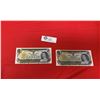 Image 1 : 2 1973 Bank of Canada $1 Bank Notes. Uncirculated in a Holder