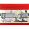 Image 2 : Uncirculated 1986 Bank of Canada $5 Note