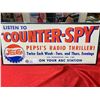 Image 1 : Vintage Pepsi Cola Listen to Counterspy Radio Thriller Poster 20' w x 9" h