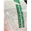 Image 2 : Saskatchewan Roughriders Autographed Football in a Glass Display Case. 1988-90 According to the Sign