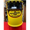 Image 2 : Pennzoil Garbage Can In very Good Shape. 15" Diameter and 26.5" H . Nice Display Piece