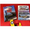 Image 3 : 2 Hardcover Airplane Books. 1 RCAF + a Model Airplane on a Stand