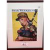 Image 1 : Very Nicely Framed Copy of Star Weekly. 17"W x 21" H Nicely Recopied in Frame