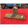 Image 1 : Vintage Antique Cabbage Cutter Plus an old Piece of Wood Made to Look Like a Vase or A Jug