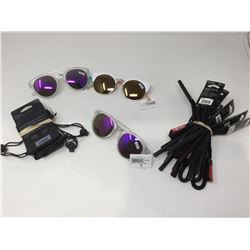 Lot of Sunglasses and Eyewear Cords & Carry Bags