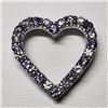 Image 2 : Silver Natural Amethyst Cubic Zirconia Pendant, Suggested Retail Value $80