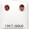 Image 4 : 10K Yellow Gold Garnet (0.64ct) Freshwater Pearl 2 In 1 Earrings, Made in Canada, Suggested Retail V