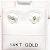 Image 3 : 14K Yellow Gold Diamond(0.02ct) Earrings, Made in Canada, Suggested Retail Value $200