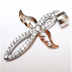 Silver Cubic Zirconia Pendant, Suggested Retail Value $60