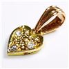 Image 2 : 18K Yellow Gold Rose Gold/Yellow Gold Combination Diamond(0.07ct) (0.58Gm) Pendant, Made in Canada, 