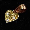 Image 3 : 18K Yellow Gold Rose Gold/Yellow Gold Combination Diamond(0.07ct) (0.58Gm) Pendant, Made in Canada, 