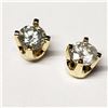 Image 2 : 14K Yellow Gold Diamond(0.16ct) 0.44Gm (I, Gh) Earrings, Made in Canada, Appraised Retail $1033