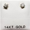 Image 4 : 14K Yellow Gold Diamond(0.16ct) 0.44Gm (I, Gh) Earrings, Made in Canada, Appraised Retail $1033