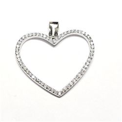Silver Cubic Zirconia Pendant, Suggested Retail Value $80