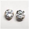 Image 1 : 14K Yellow Gold Cubic Zirconia (4Mm) Silicone Stud Back Earrings, Suggested Retail Value $120