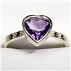 Image 2 : Silver Amethyst Marcasite Ring (~Size 7.5), Suggested Retail Value $80