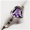 Image 4 : Silver Amethyst Marcasite Ring (~Size 7.5), Suggested Retail Value $80