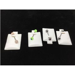 Lot of 4 14 Gauge Barbells