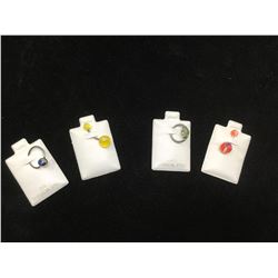 Lot of 4 14 Gauge Belly Ring Barbells