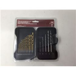 Ace 17 Piece Titanium Twist & Masonry Drill Bit Set