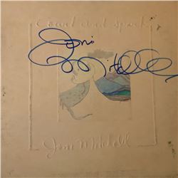 Signed Joni Mitchell Court And Spark Album Cover