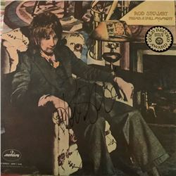 Signed Rod Stewart Never A Dull Moment Album Cover