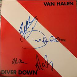 Signed Van Halen  Diver Down Album Cover