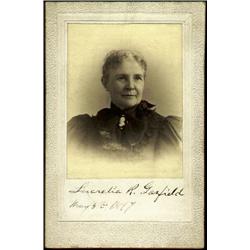 Lucretia Garfield. Signed photo, Lucre