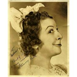 Fanny Brice. Comedienne of 1920s and 1