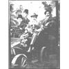 Tintype in Automobile. Showing four men