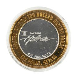 .999 Silver Hilton Las Vegas, Nevada $10 Casino Limited Edition Gaming Token
