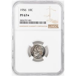 1956 Proof Roosevelt Dime Coin NGC PF67 Star