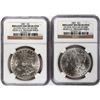 Image 1 : Lot of (2) 1887 $1 Morgan Silver Dollar Coins NGC Brilliant Uncirculated