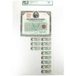 1978 $1,000 United States 8 3/8% Treasury Bearer Bond PCGS Choice About New 55