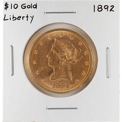 1892 $10 Liberty Head Eagle Gold Coin