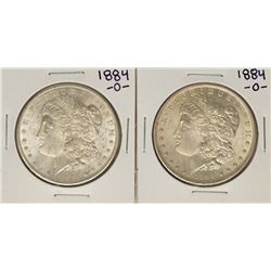 Lot of (2) 1884-O $1 Morgan Silver Dollar Coins
