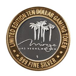 .999 Fine Silver Mirage Las Vegas, Nevada $10 Limited Edition Gaming Token