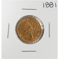 1881 $5 Liberty Head Half Eagle Gold Coin