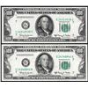 Image 1 : Lot of (2) 1950E $100 Federal Reserve Notes