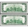 Image 2 : Lot of (2) 1950E $100 Federal Reserve Notes