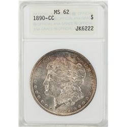 1890-CC $1 Morgan Silver Dollar Coin ANACS MS62