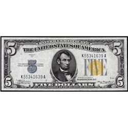 1934A $5 North Africa WWII Emergency Issue Silver Certificate Note