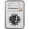 Image 1 : 1957 Proof Franklin Half Dollar Coin NGC PF67