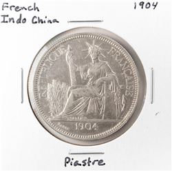 1904 French Indo-China Piastre Silver Coin