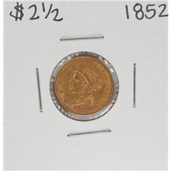 1852 $2 1/2 Liberty Head Quarter Eagle Gold Coin