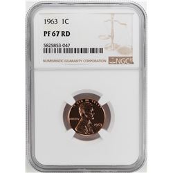 1963 Proof Lincoln Memorial Cent Coin NGC PF67RD