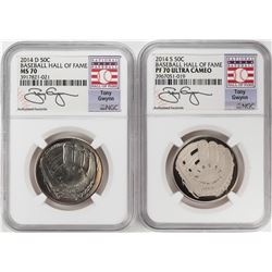 2014 Baseball Hall of Fame Half Dollar Coins NGC MS70/PF70 Ultra Cameo Tony Gwynn Set