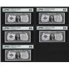 Image 1 : (5) Consecutive 1928B $1 Silver Certificate Notes Fr.1602 PMG Choice Uncirculated 64EPQ