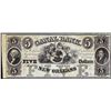 Image 1 : 1800's $5 Canal Bank New Orleans Obsolete Note